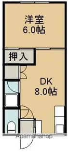 コーポおの【102号室】の間取り