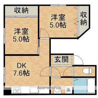 利休館【201号室】の間取り