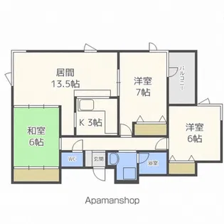 ルピナス宮の森【4階】の間取り