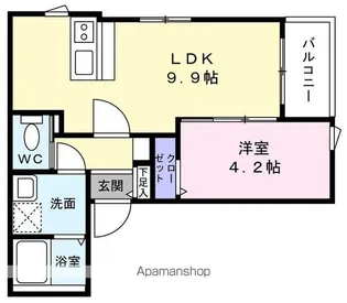 クレア姪浜【1階】の間取り