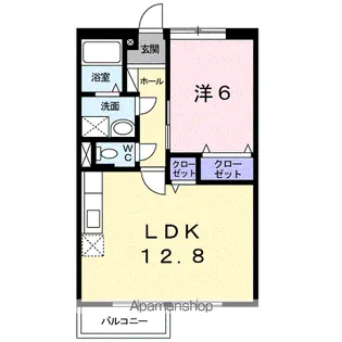 レジュール木船1【201号室】の間取り