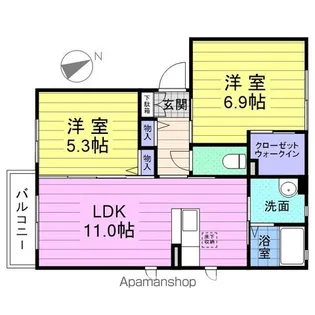 シャーメゾン南宮【1階】の間取り