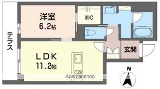 クレストタウン常盤【2階】の間取り