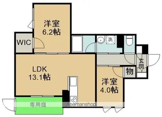 ベル ピュアン【101号室】の間取り