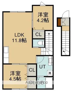 リュミエールⅢ【203号室】の間取り