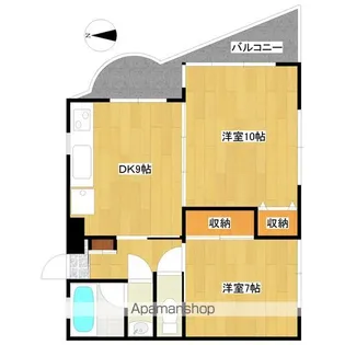 サンパレス東新【201号室】の間取り