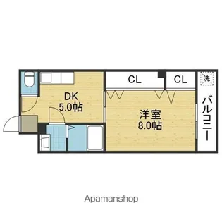 ドミール新深江【6階】の間取り