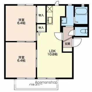 パークイン平子ヶ丘【202号室】の間取り