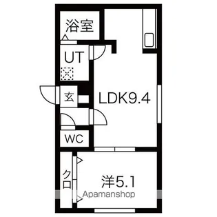 アレックス前田Ⅰ【203号室】の間取り