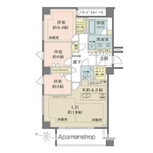 ザ・パークハウス千代田六番町【8階】の間取り