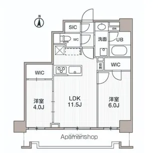 シーズンフラッツ両国サウス【7階】の間取り