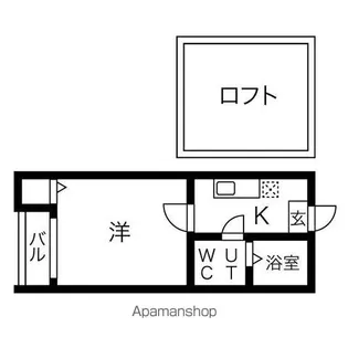 寿キャッスル栄生【202号室号室】の間取り