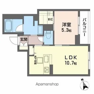 BIANCA愛宕橋【103号室】の間取り