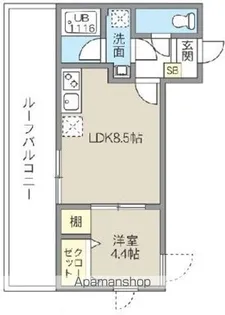 レピュア池袋本町レジデンス【5階】の間取り
