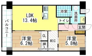 フローラ菜園場【7階】の間取り