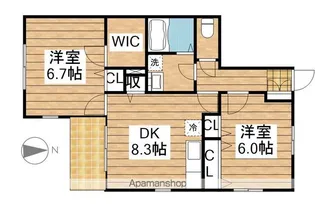 エステートTAIKEI【102号室】の間取り