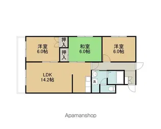 グランドール緑町【3階】の間取り