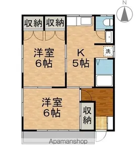 サンハイツ粟野原【1階】の間取り