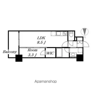 1LDKの間取り画像