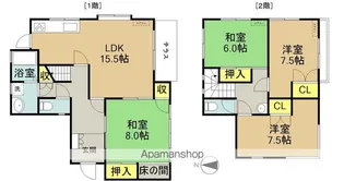 福井県福井市渕3丁目【一戸建】の間取り