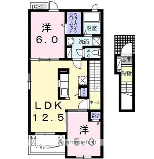エル アヴェニール曙台【2階】の間取り
