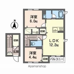 アリア セレーナ【202号室】の間取り