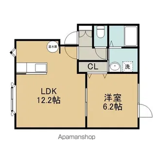 メゾンコート華壱番館【201号室】の間取り