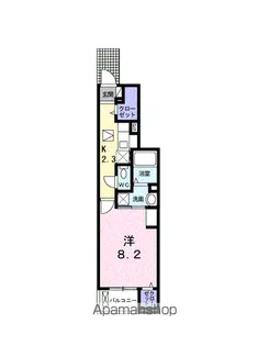 カルヴァドス A【1階】の間取り