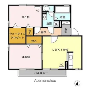 ハイライズ吉田【2階】の間取り