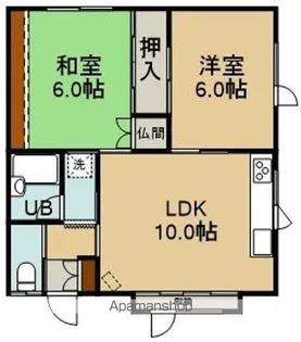 レジデンス高木【102号室】の間取り