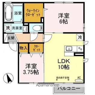 リバレイン Ⅰ【2階】の間取り