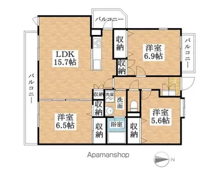 シンフォニー【6階】の間取り