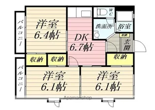 神奈川県横浜市港南区港南台6丁目【アパート】の間取り