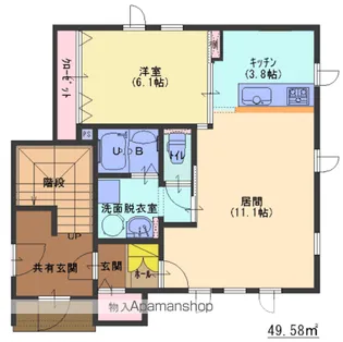 カトルカール帯広プレミアフォート【7R号室】の間取り
