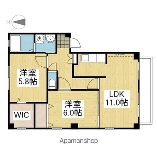 フォブール一色SAYA A棟【101.号室】の間取り