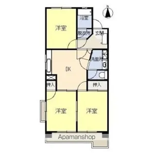 サンビューマンション中京【2階】の間取り
