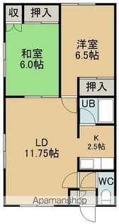 純パレス16【161号室】の間取り