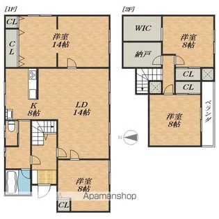 北海道河西郡芽室町西七条2丁目【一戸建】の間取り