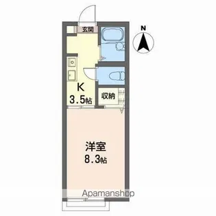 千秋コーポ駅東【2階】の間取り