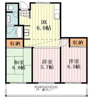 ジーライズ北田園【1階】の間取り