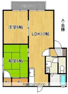 スペースイン上山門パークシティ【2階】の間取り