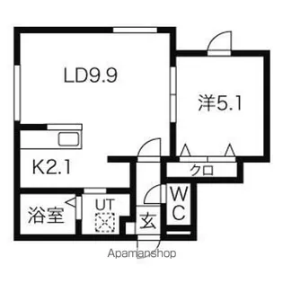 WEST BLUE【201号室】の間取り