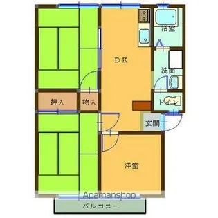 吉住ハイツ【202号室】の間取り