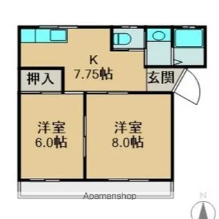 メゾンノーブルⅠ【101号室】の間取り