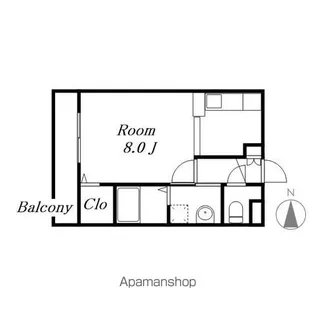 フラッハフェルト【2階】の間取り