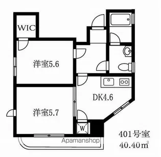 サニーサイドケイアイビー【4階】の間取り