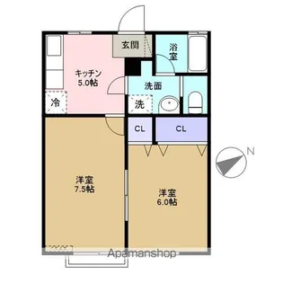 ハンズ11番館【102号室】の間取り