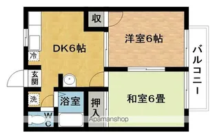 ヴィラハイツ森本【1階】の間取り