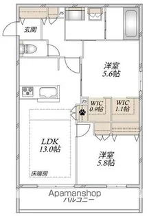 CHOUETTE MAISON【202号室】の間取り