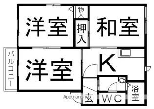 プラドC【202号室】の間取り